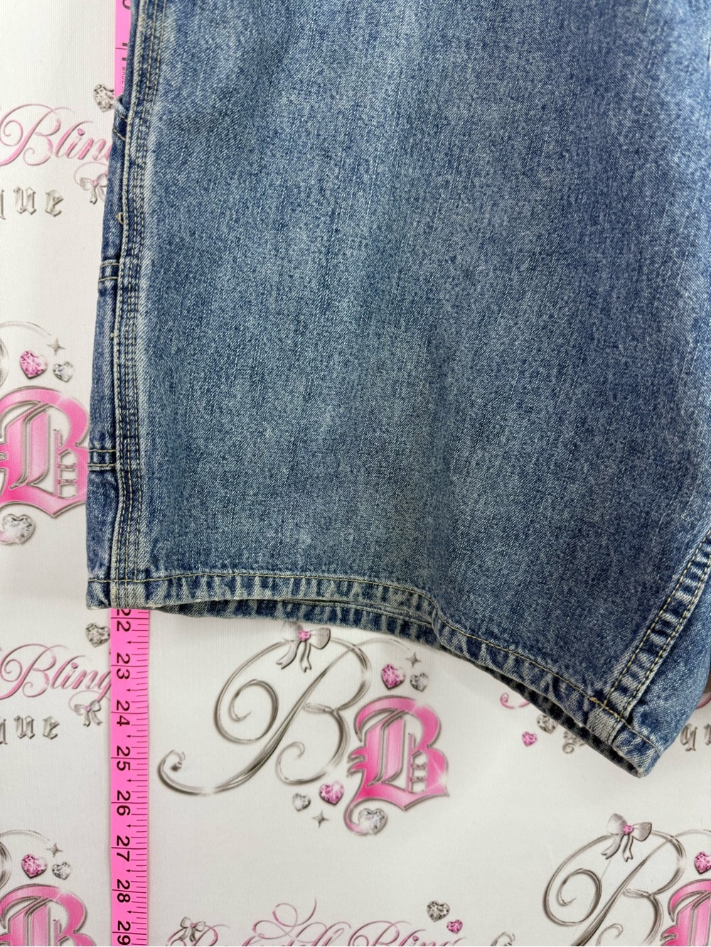 Denver Hayes shorts vintage retro  Light Blue Denim Shorts - Picture 3 of 9